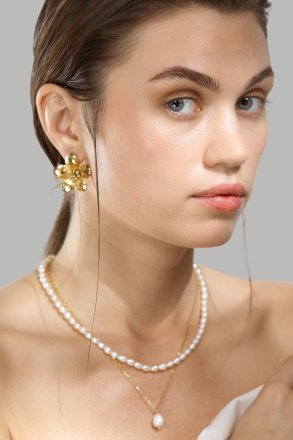 Kaulakoru Duo Pearl & Gold - 18k Kullattu