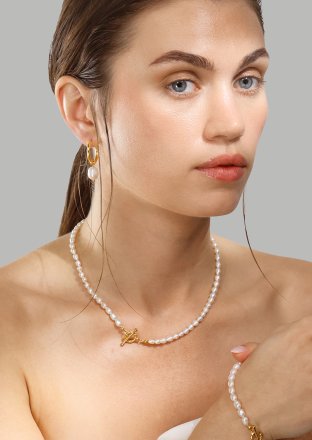 Rannekoru Classic Pearl - 18k Kullattu