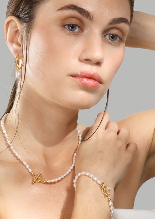 Kaulakoru Classic Pearl - 18k Kullattu
