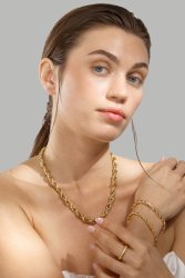 Rannekoru Tresse - 18k Kullattu