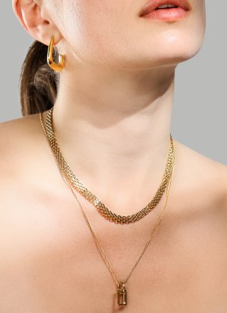 Kaulakoru Geometrisk Grace – 18k Kullattu