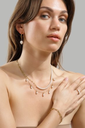 Sormus Perla - 18k kultapäällysteinen