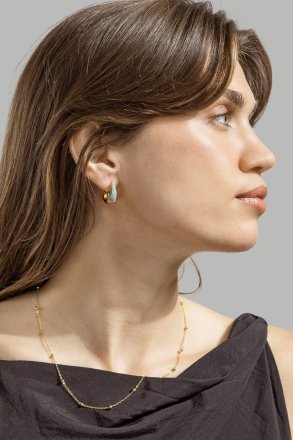 Blue Pearl Elegance Sormus - 18k Kullattu