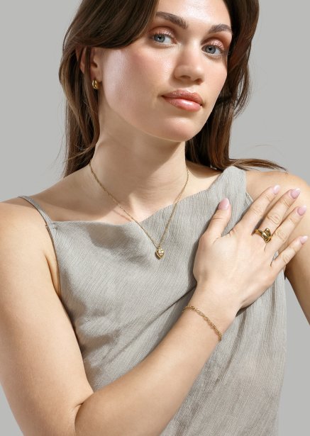 Korvakoru Chic Hoops - 18k Kullattu