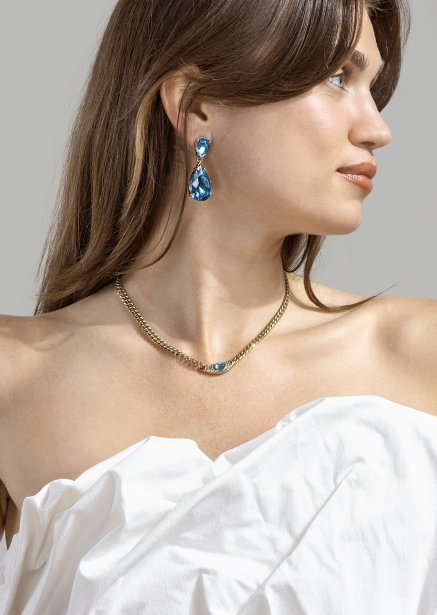 Azulora Icy Blue Korvakorut – 18k Kullatut