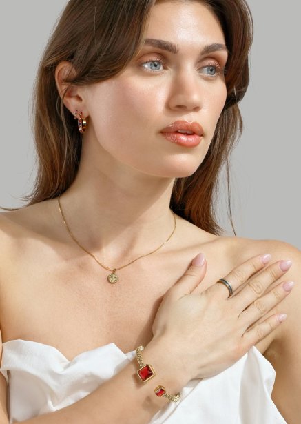 Golden Sun Charm - 18k Kullattu