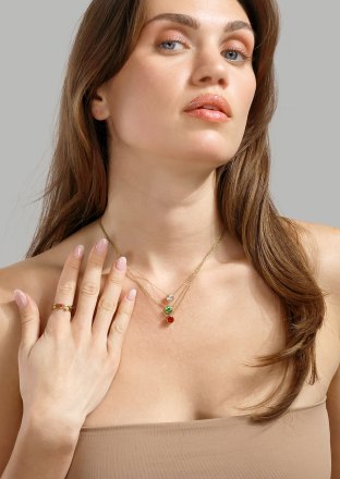 Trinity Prisma Sormus - 18k Kullattu