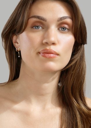 Korvakorut Luna strip - 18k Kullatut