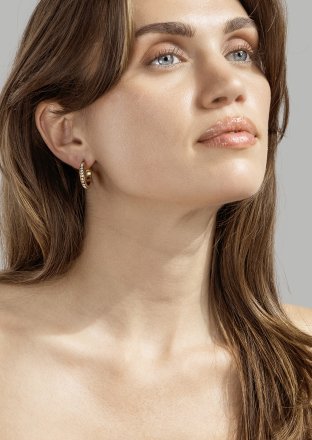 Korvakoru CrystalGlow - 18k Kullattu
