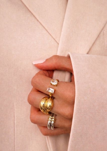 Sormus Bold Flow - 18k Kullattu