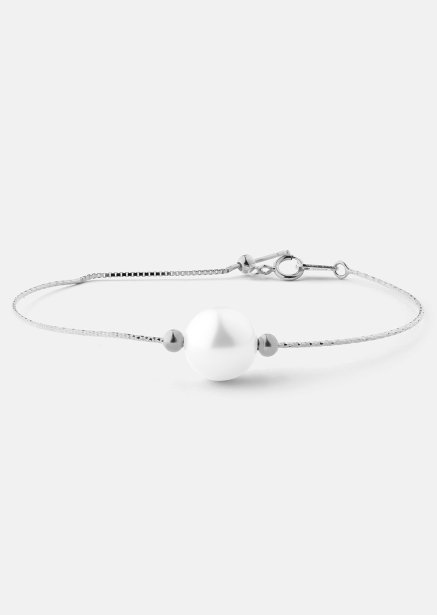 Rannekoru Pearl Aura - Hopeoitu