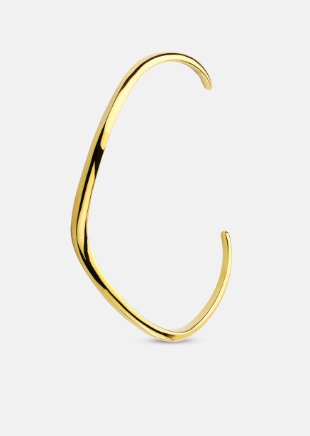 Rannekoru Wave Cuff - 18k Kullattu