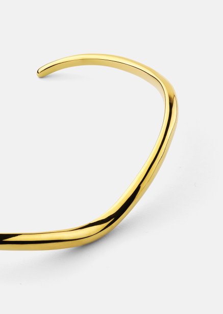 Rannekoru Wave Cuff - 18k Kullattu