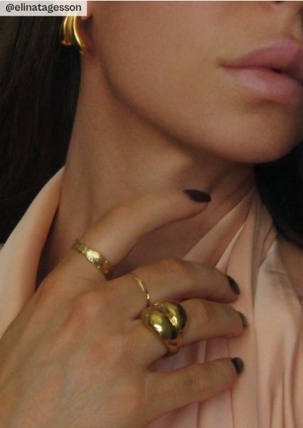 Sormus Bold Flow - 18k Kullattu