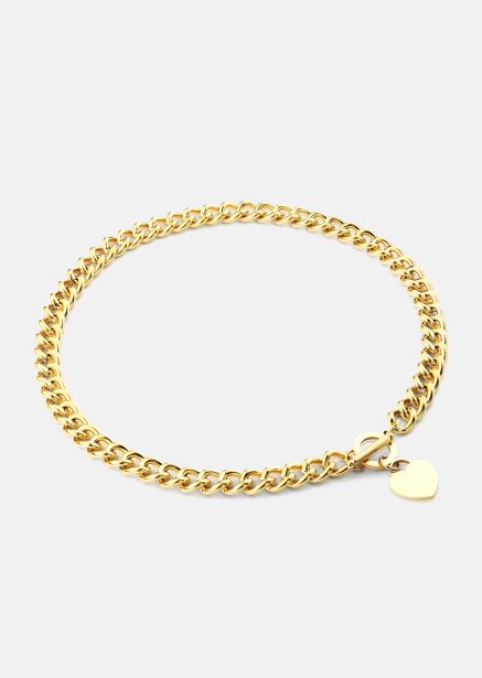 Luxe Circle Charm Necklace - 18k Kullattu