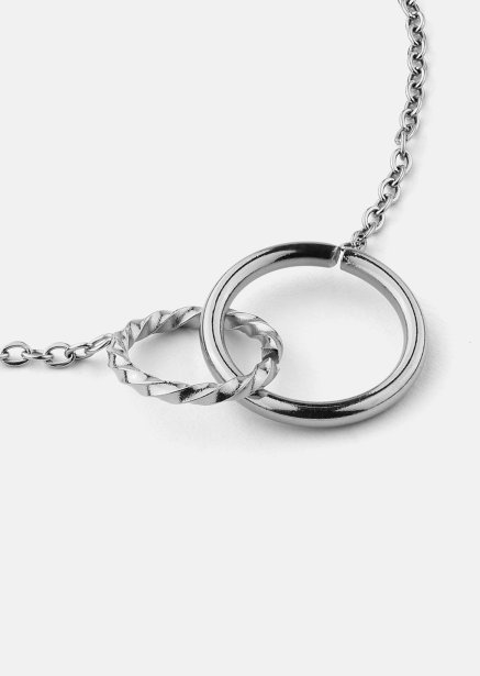 Rannekoru Duo Rings - Hopeoitu
