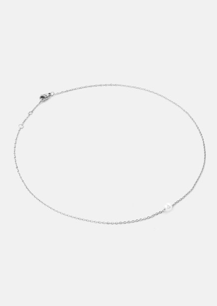 Kaulakoru Pearl Grace – Hopeoitu