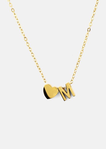 Kaulakoru Heart Letter A-N - 18k Kullattu
