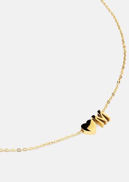 Kaulakoru Heart Letter A-N - 18k Gold Plated