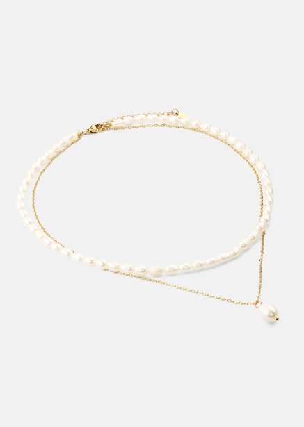 Kaulakoru Duo Pearl & Gold - 18k Kullattu