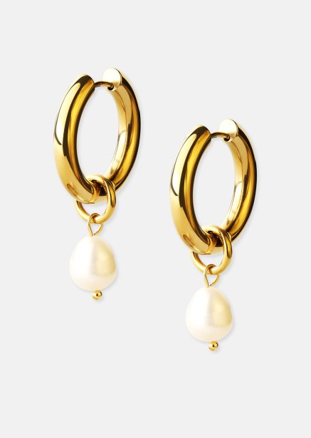 Korvakoru Pearl Drop - 18k Kullattu