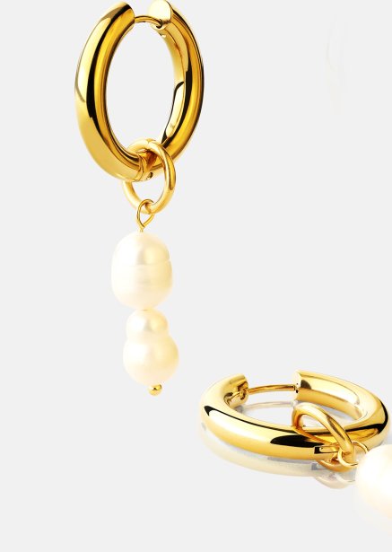 Korvakoru Pearl Duo Drop - 18k Kullattu