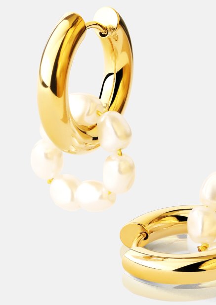 Korvakoru Eterna Pearl - 18k Kullattu