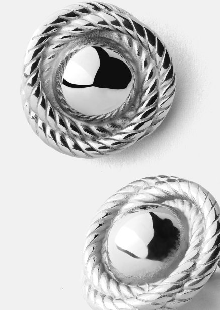 Korvakoru Regal Twist - Hopeoitu