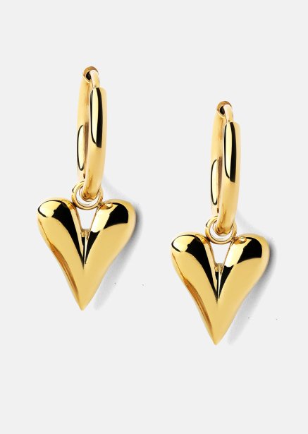Korvakorut Heart Drop - 18k Kullatut