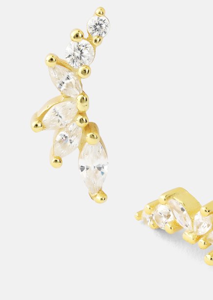 Korvakorut Leaf Studs - 18k Kullatut