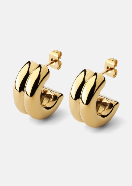 Korvakoru Bold Curve - 18k Kullattu