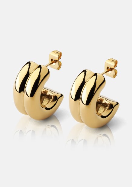Korvakoru Bold Curve - 18k Kullattu