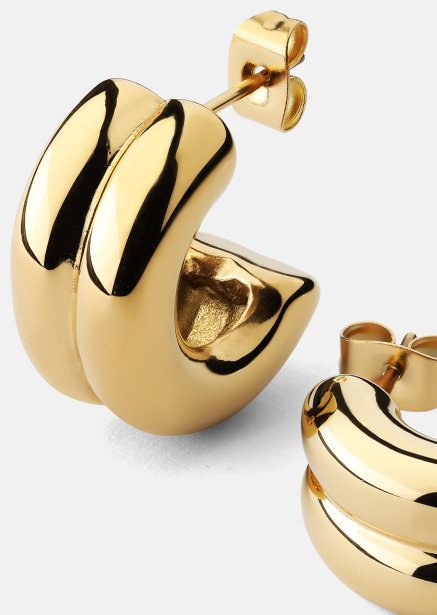 Korvakoru Bold Curve - 18k Kullattu
