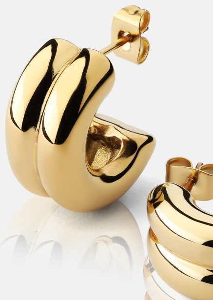 Korvakoru Bold Curve - 18k Kullattu