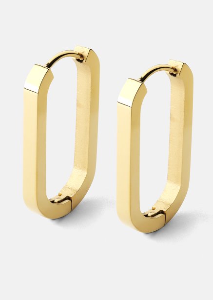 Korvakoru Edge Hoops - 18k Kullattu