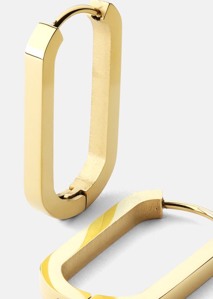 Korvakoru Edge Hoops - 18k Kullattu