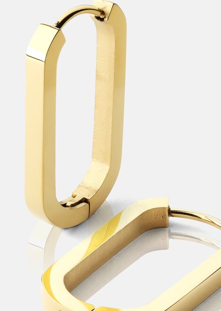 Korvakoru Edge Hoops - 18k Kullattu