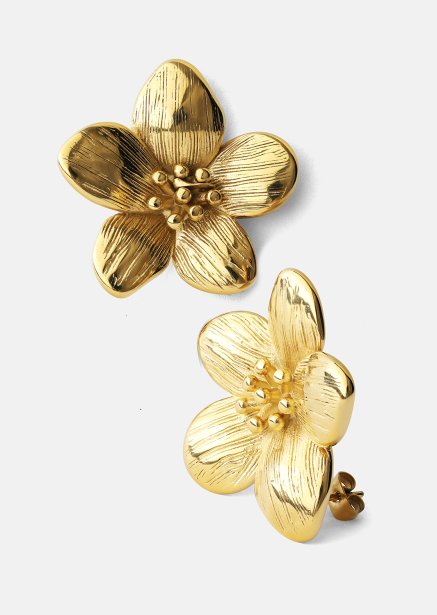 Korvakorut Flora Shine – 18k Kullatut