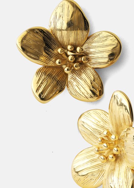 Korvakorut Flora Shine – 18k Kullatut