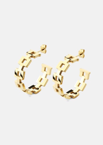 Korvakoru GeoHoops- 18k Kullattu