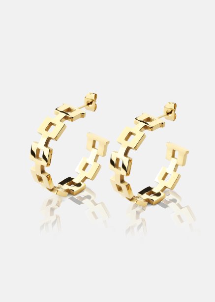 Korvakoru GeoHoops- 18k Kullattu