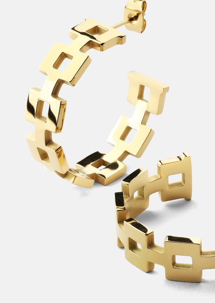 Korvakoru GeoHoops- 18k Kullattu