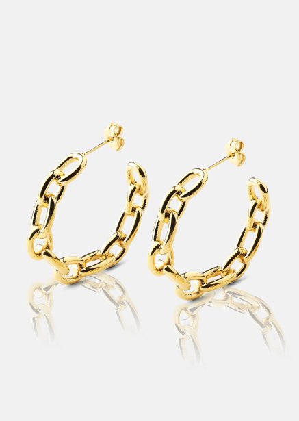 Korvakoru Chain Bold - 18k Kullattu