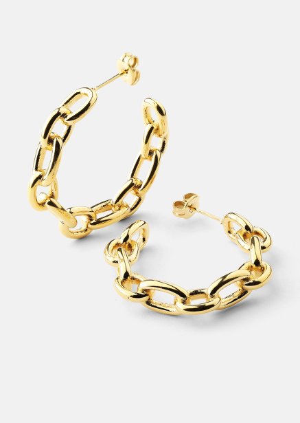 Korvakoru Chain Bold - 18k Kullattu