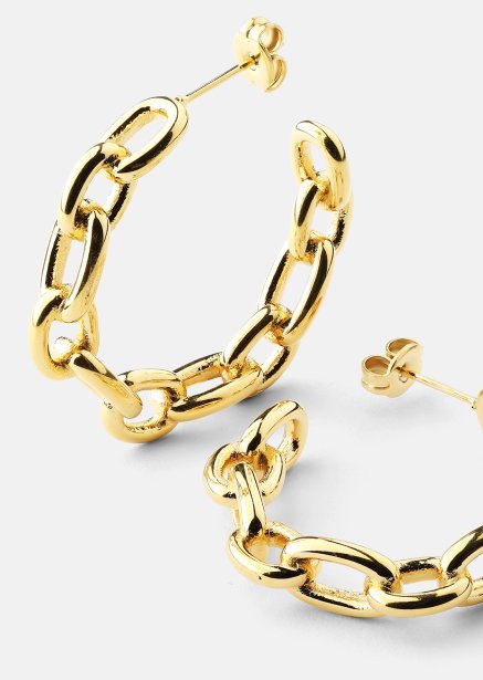 Korvakoru Chain Bold - 18k Kullattu