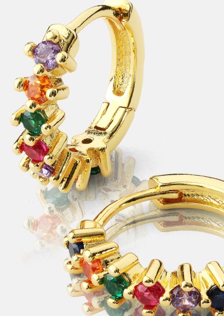 Korvakoru Multicolor Shine- 18k Kullattu