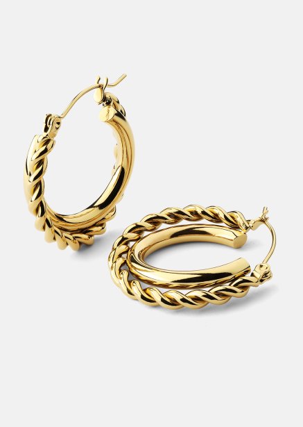 Korvakorut Twist Elegance – 18k Kullatut