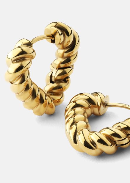 Korvakorut Twisted Heart – 18k Kullatut