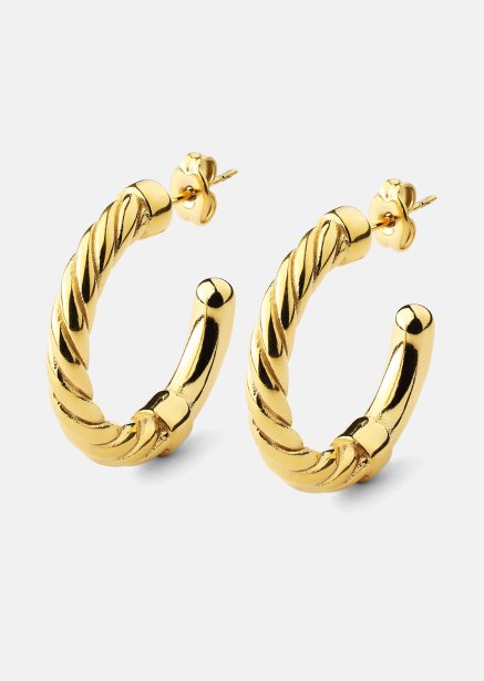 Korvakorut Twistade Hoops – 18k Kullatut