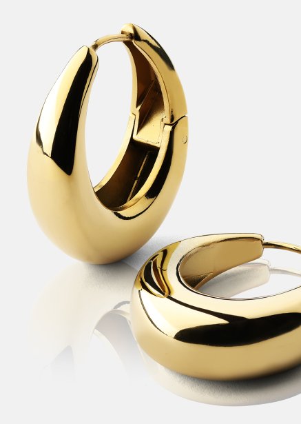 Korvakorut Bold Curve – 18k Kullatut